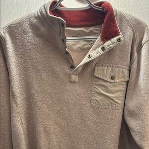 Woolrich Beige and Red Men's Sweater